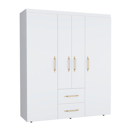 Two Drawer Combo Dresser - White