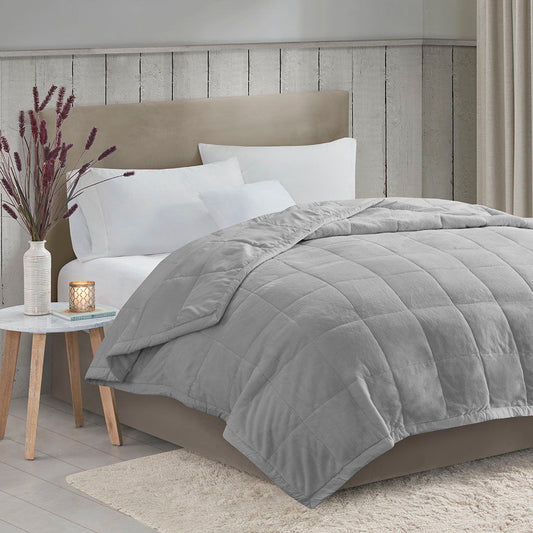 Reversible Heiq Smart Temperature Down Alternative Blanket - Grey