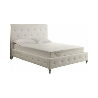 6" Queen Polyester Memory Foam Mattress Covered In A Soft Aloe Vera Fabric - White