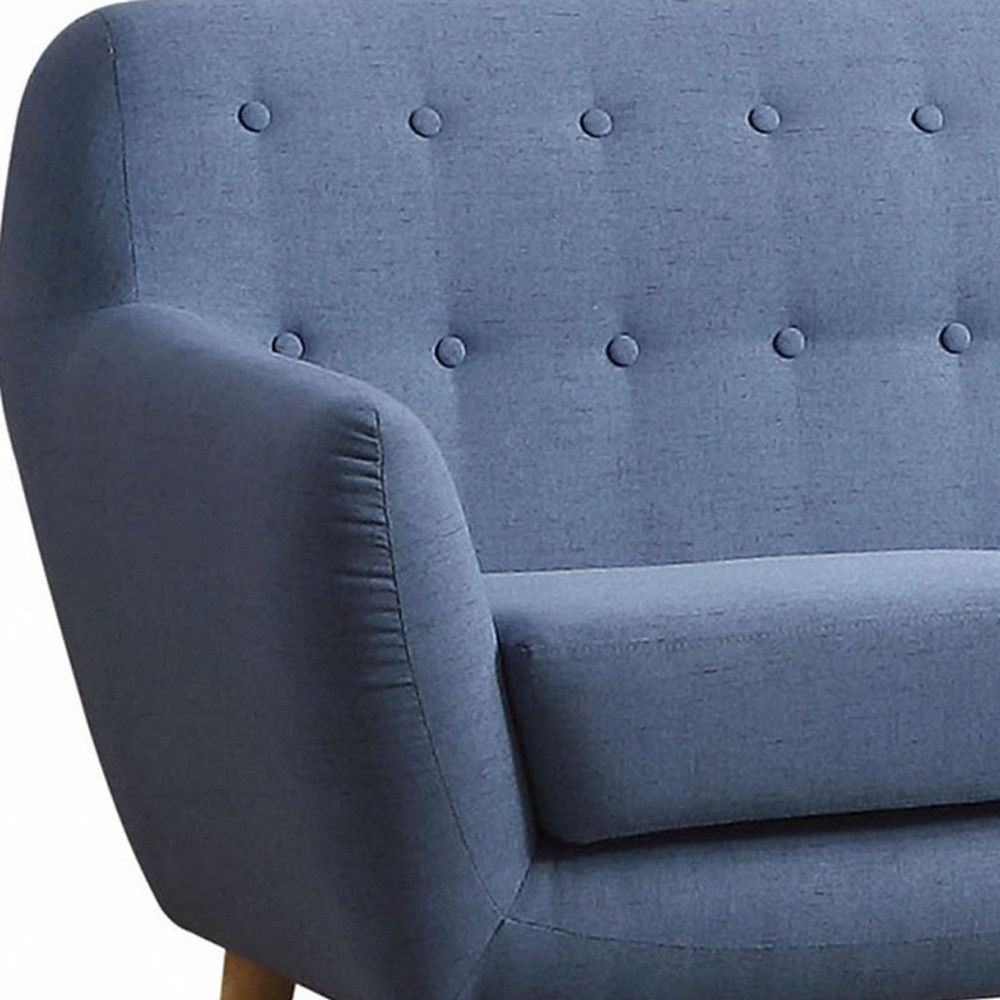 Linen Loveseat - Blue