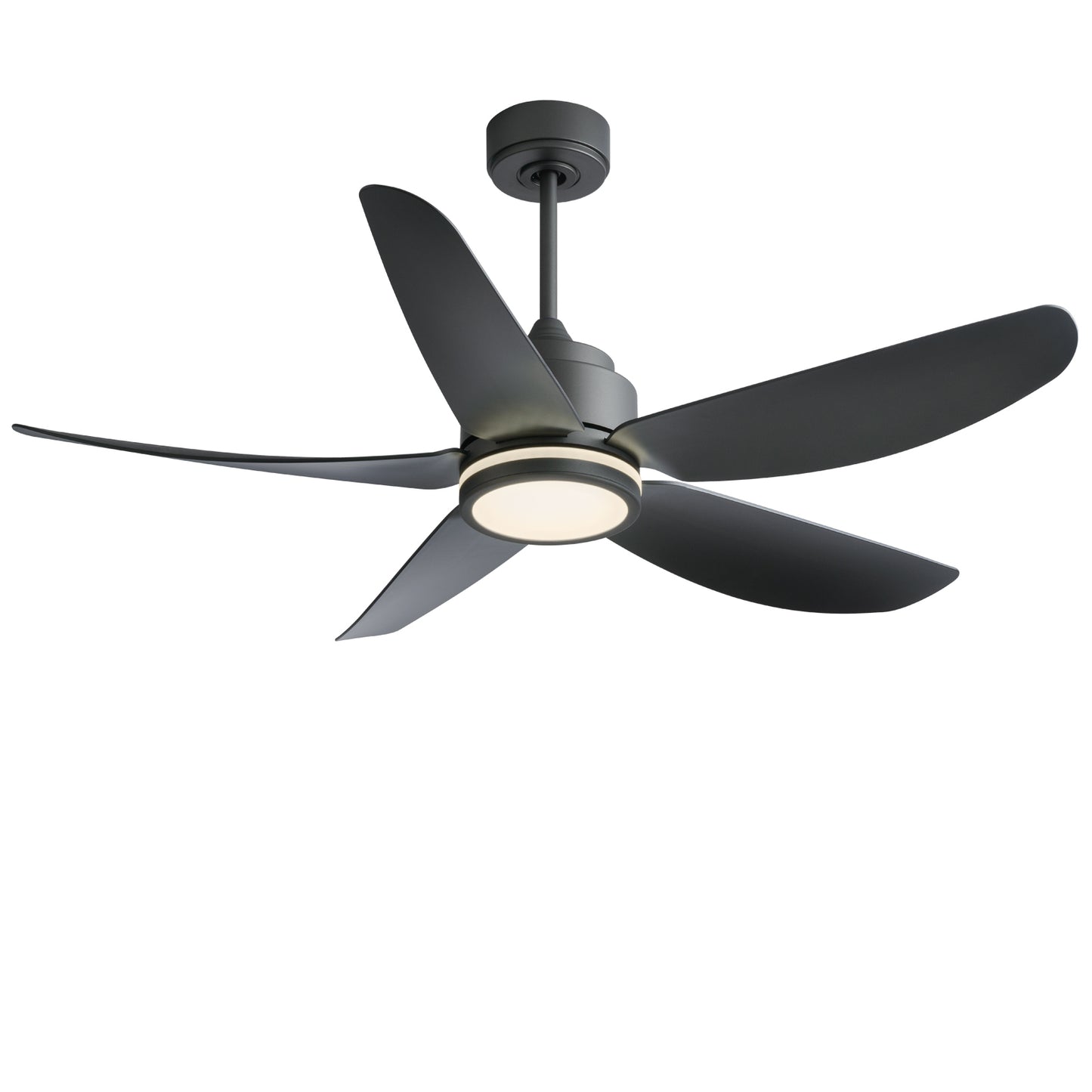 52 In Ceiling Fan Lighting with Coffee Silver ABS Blade, Remote Control