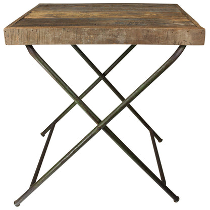 Wood Solid Wood End Table - Charcoal / Brown