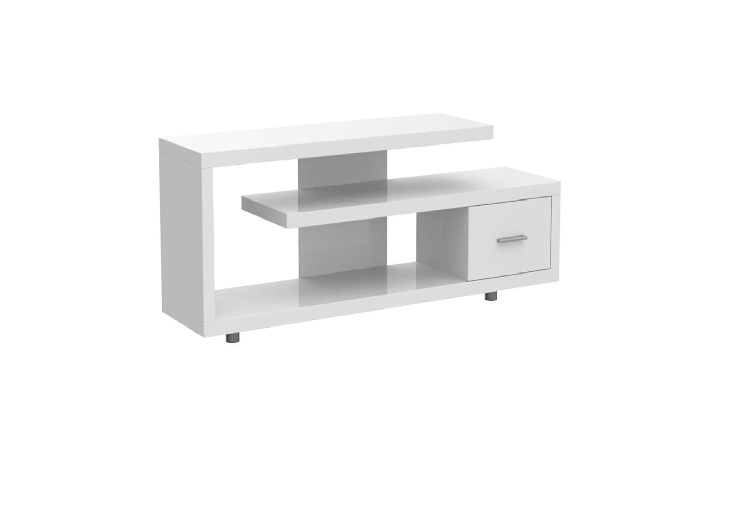 Open Shelving TV Stand - White