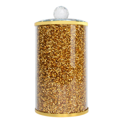 Ambrose Exquisite Glass Canister In Gift Box - Gold