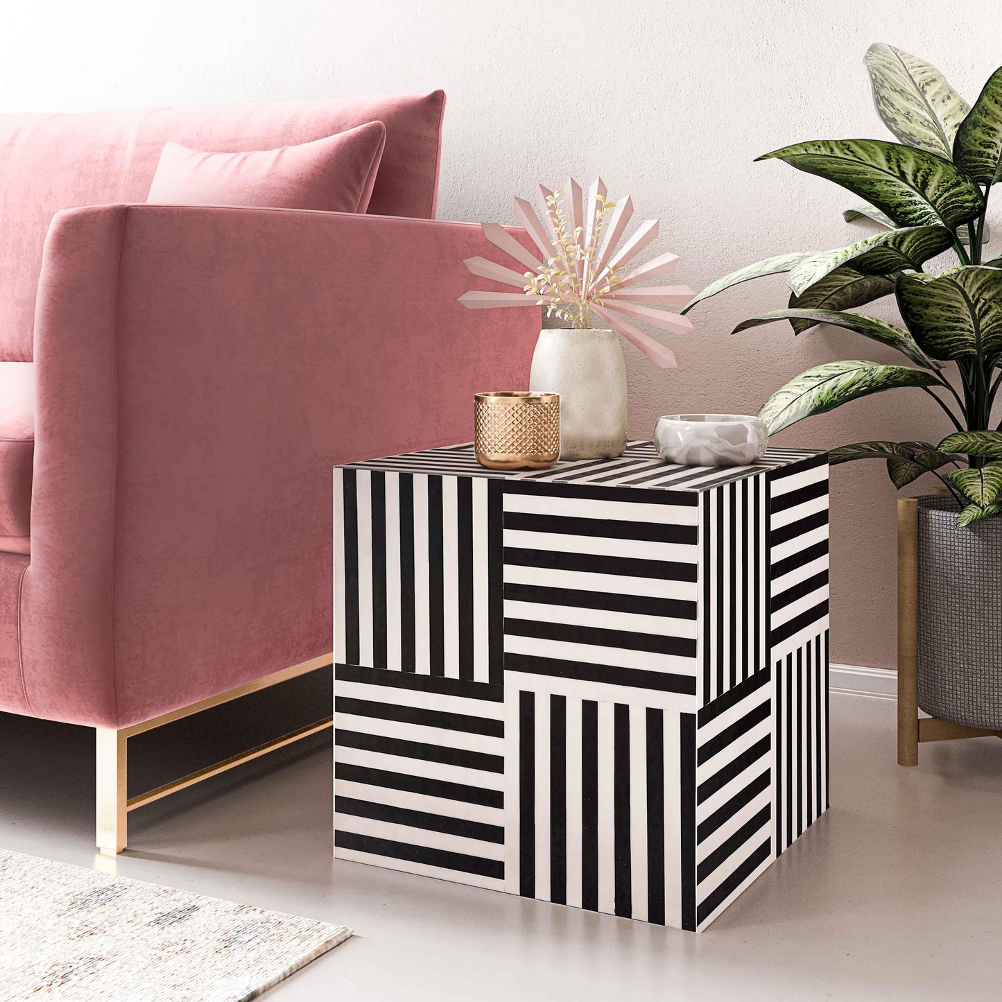 Cube - Side Table - Black