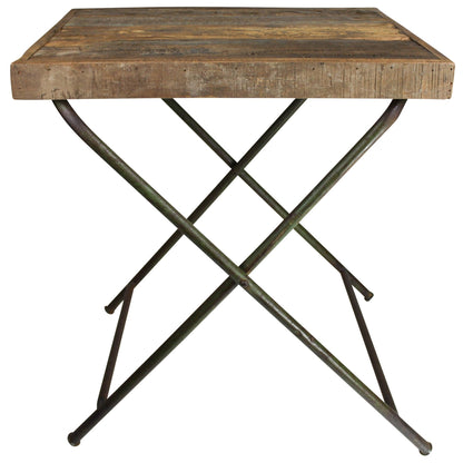 Wood Solid Wood End Table - Charcoal / Brown