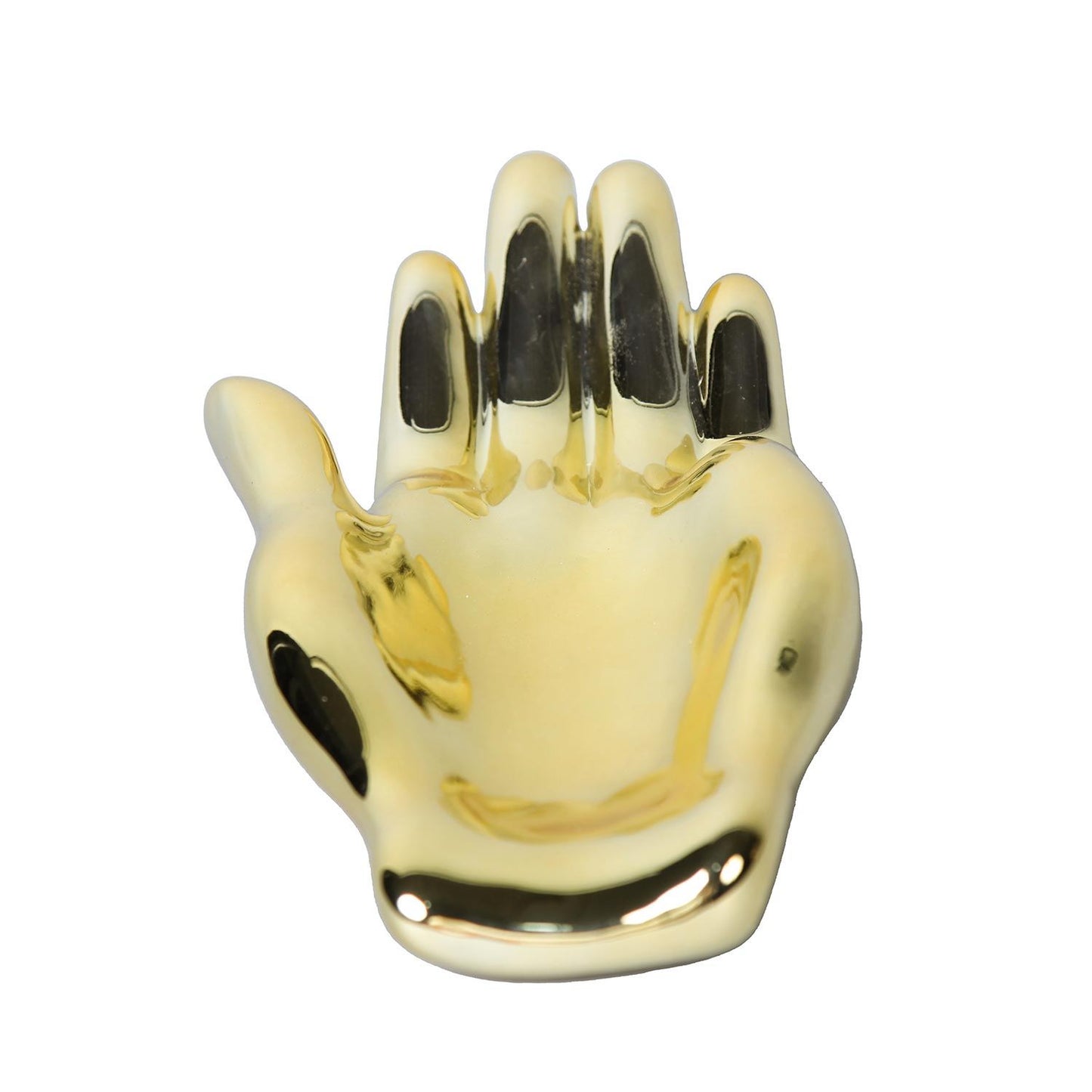 Ceramic Hand Sculpture In Gold - Functional And Decorative Piece For Your Home