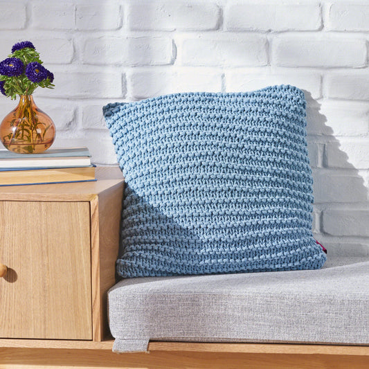 Knited Pillow - Blue