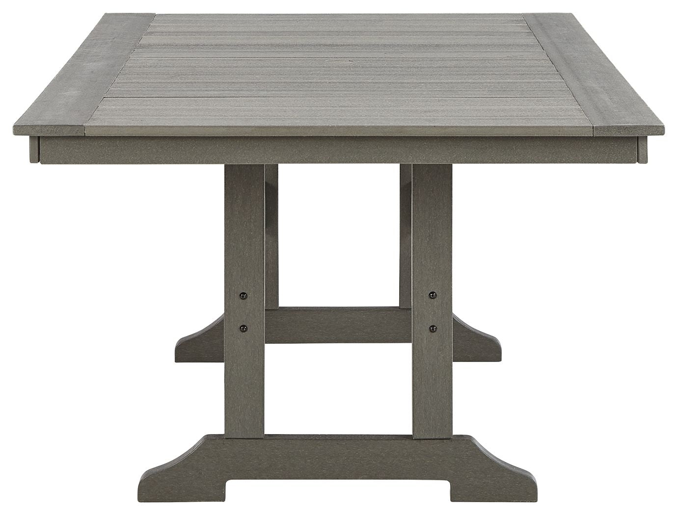 Visola - Gray - RECT Dining Table w/Umb OPT