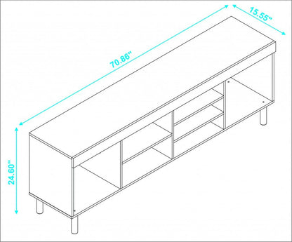 Iko Modern TV Stand Open Cubbie Media Center - White