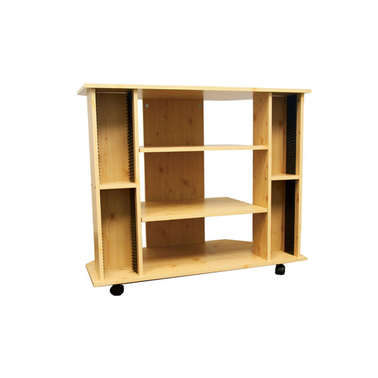 Open Shelving TV Stand - Wood Brown