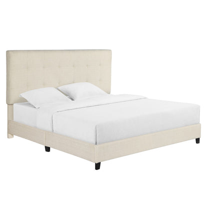 Tufted Upholstered Platform Bed