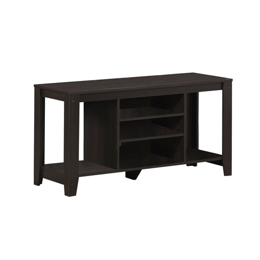 Particleboard, Open Shelving TV Stand - Dark Brown