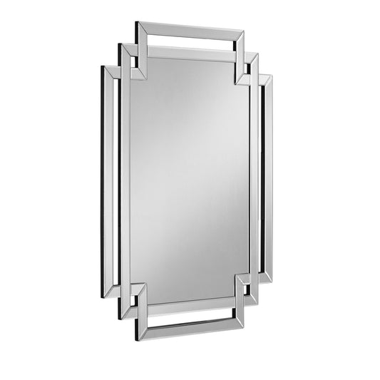 35" Unframed Art Deco Accent Mirror - Clear