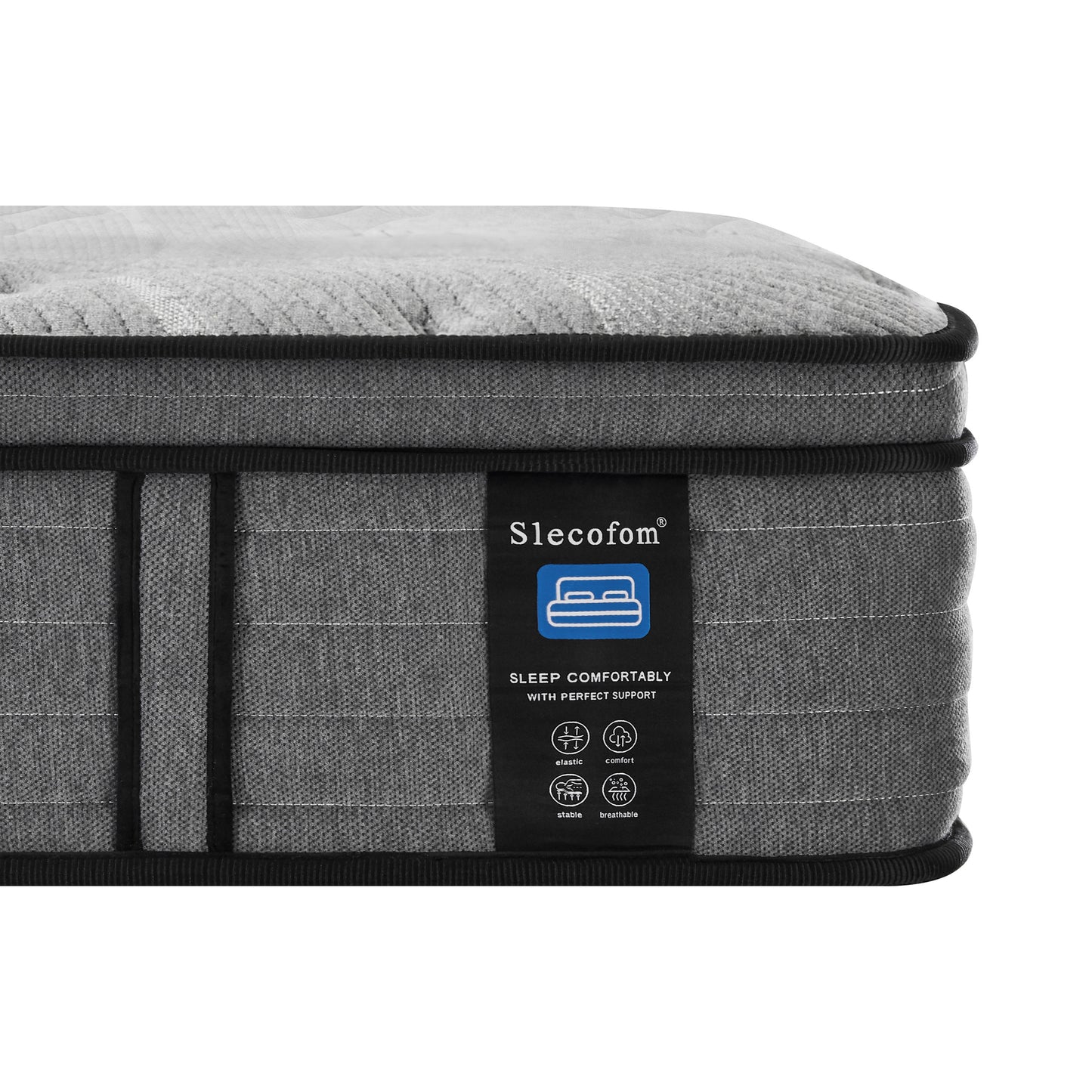 Slecofom 12-Inch Tight Top Pocket Spring Hybrid Memory Foam Mattress - Queen