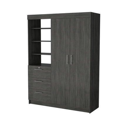 Three Drawer Combo Dresser - Gray