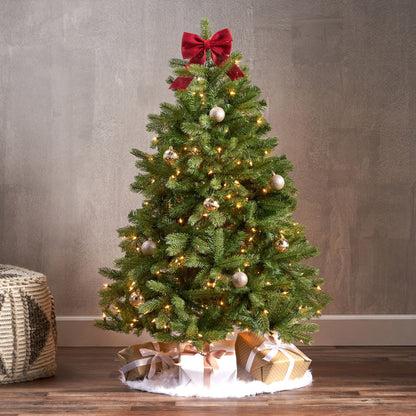 4.5' PE Mixed Spruce Tree With 250 Clear Lights - Ul (46%Pe), 529 Tips - Green