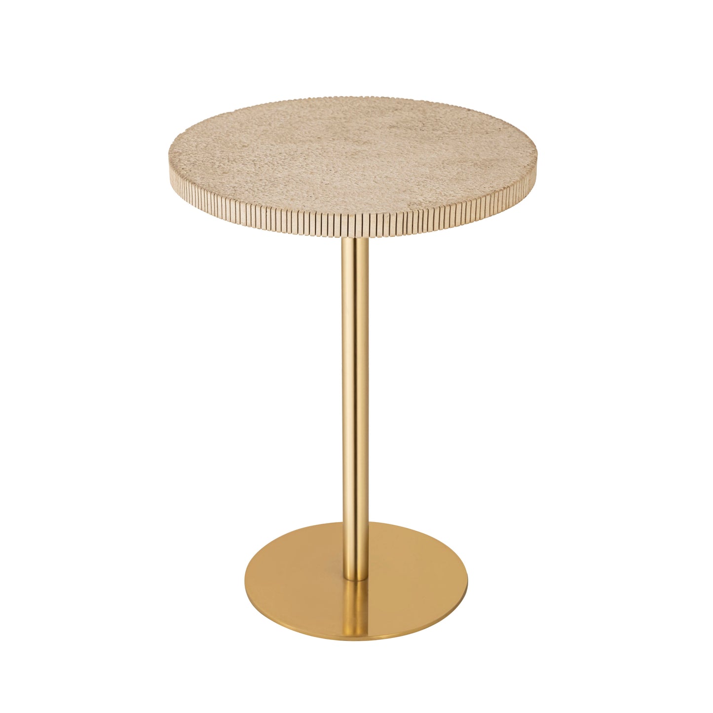 Fiona - Stone Side Table - Gold