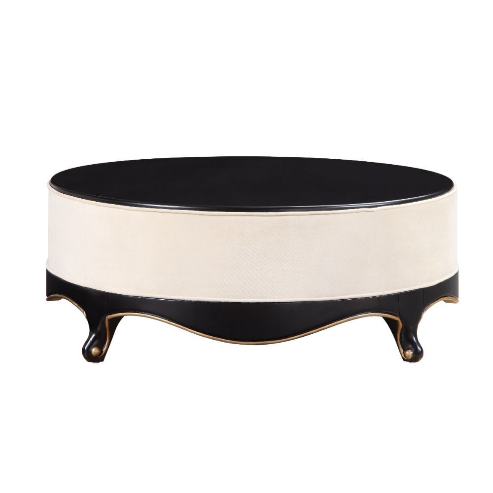 Sheridan - Cocktail Table - Cream Fabric & Black