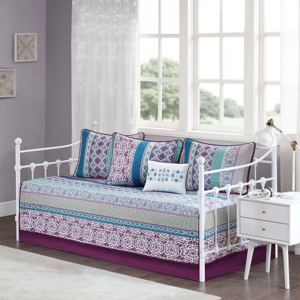 Joni 6 Piece Boho Reversible Daybed Set