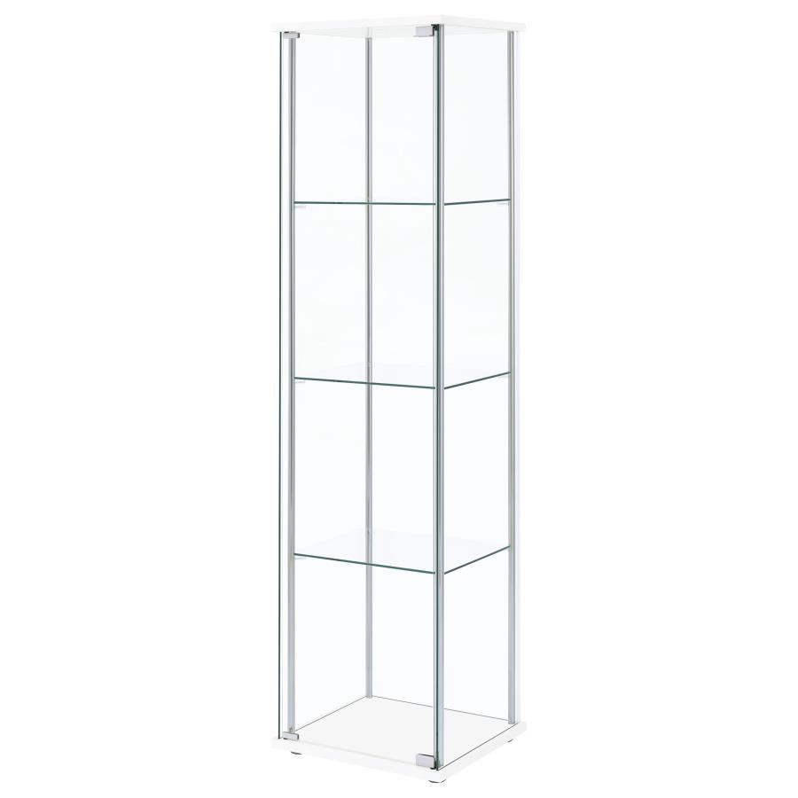 Bellatrix - 4-Shelf Clear Glass Curio Cabinet