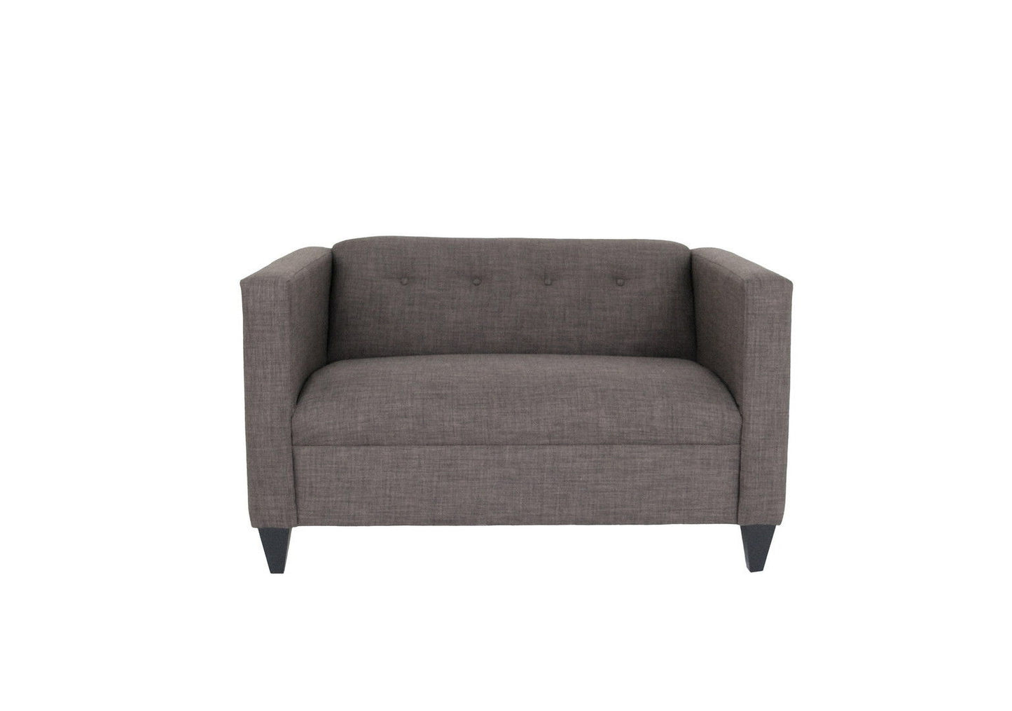 Loveseat - Charcoal / Dark Brown