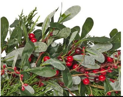 Olive Leaf Wreath With Red Berry