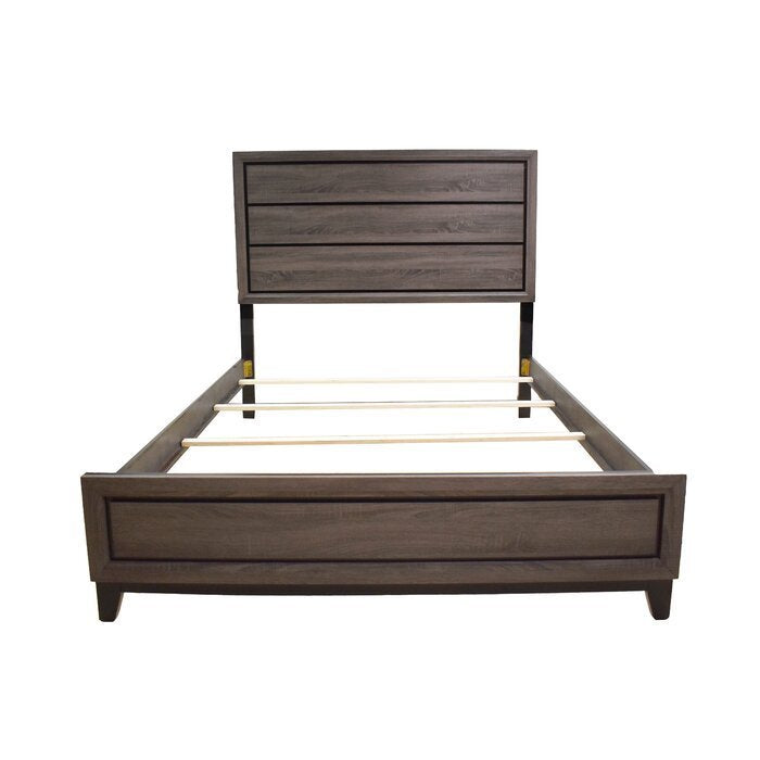 Sierra King 4 Pc Contemporary Bedroom Set Made with Wood in Gray