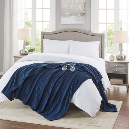 Queen Heated Blanket - Navy