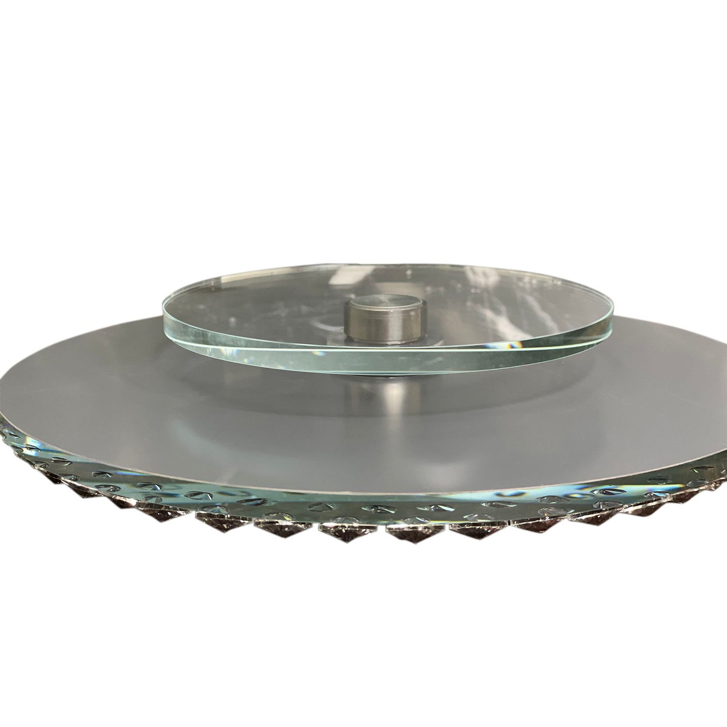 Ambrose Exquisite Lazy Susan Mirrored Spinning Tray - White