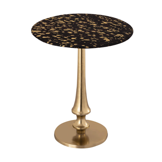 Gold Goathide - Side Table - Black