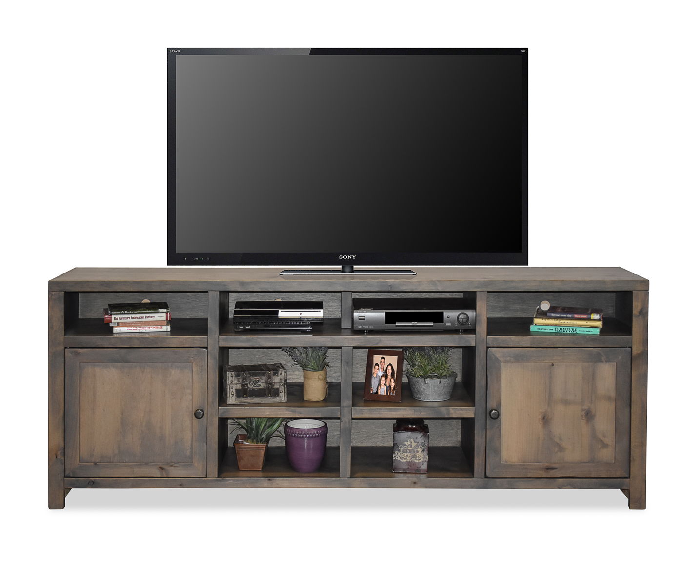 Joshua Creek - TV Stand Console For TVs Up To 95" - Barnwood