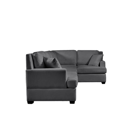 U_Style Sectional Modular Sofa with 2 Tossing cushions and Solid Frame for Living Room