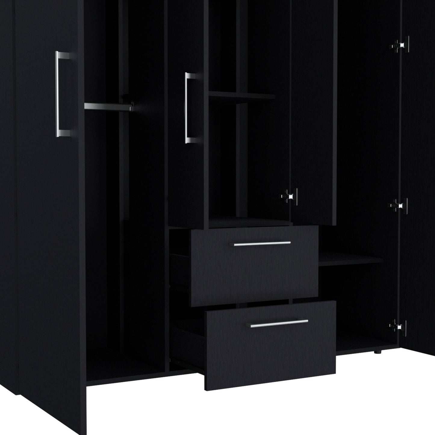 Two Drawer Combo Dresser - Black