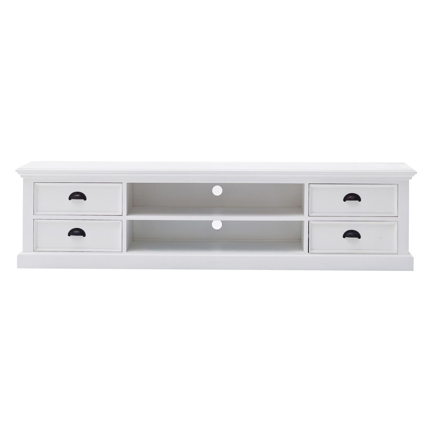 Classic Entertainment Unit With Four Drawers - White