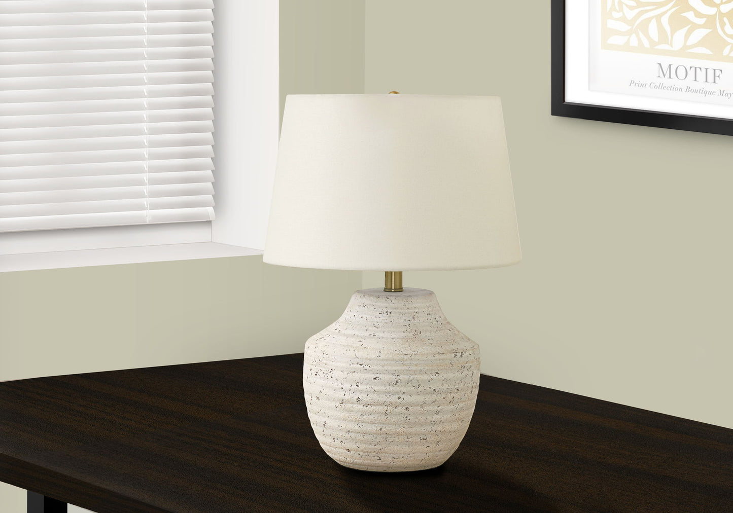 Modern Lighting, Table Lamp, Concrete - Cream