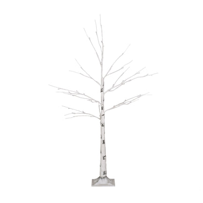 4Ft Birch Tree White Light 48Led Artificial Barkul Ip44 30V 3.6Wextended Line: 5M