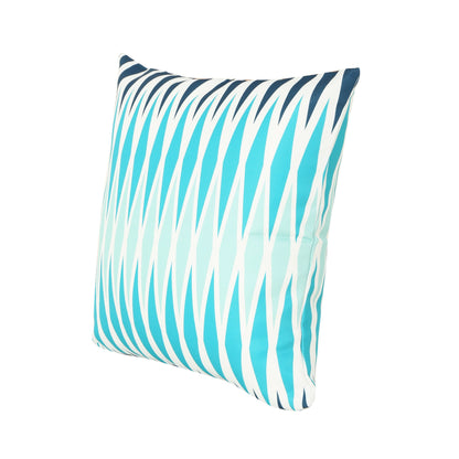 Adobe Outdoor Square Pillow - Multi / White / Blue