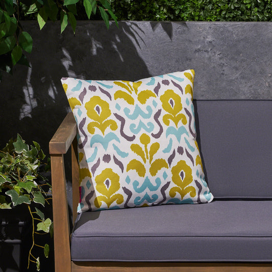 Yellow Flower Outdoor Square Pillow - Multi