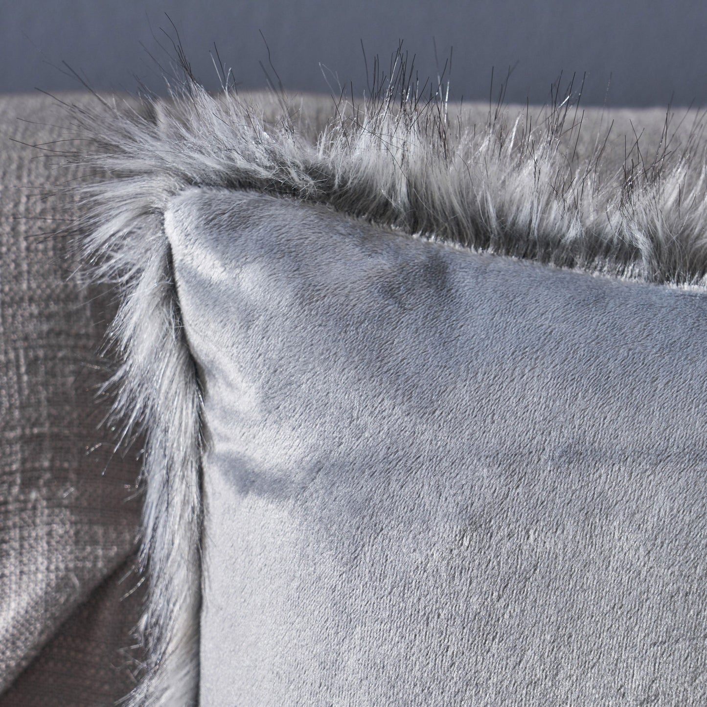 Pillow - Gray - Fur