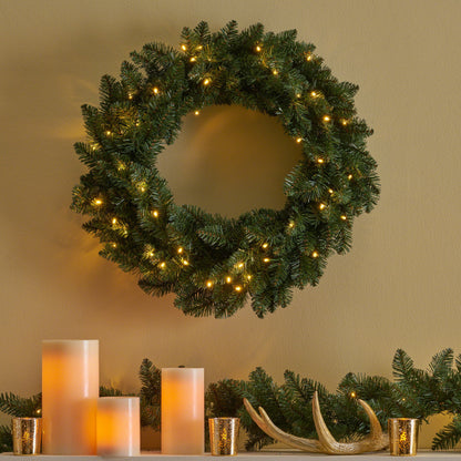 Christmas Wreath - Pre - LiT-Green