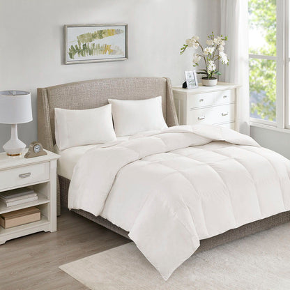 Oversized 100% Cotton Down Comforter In White