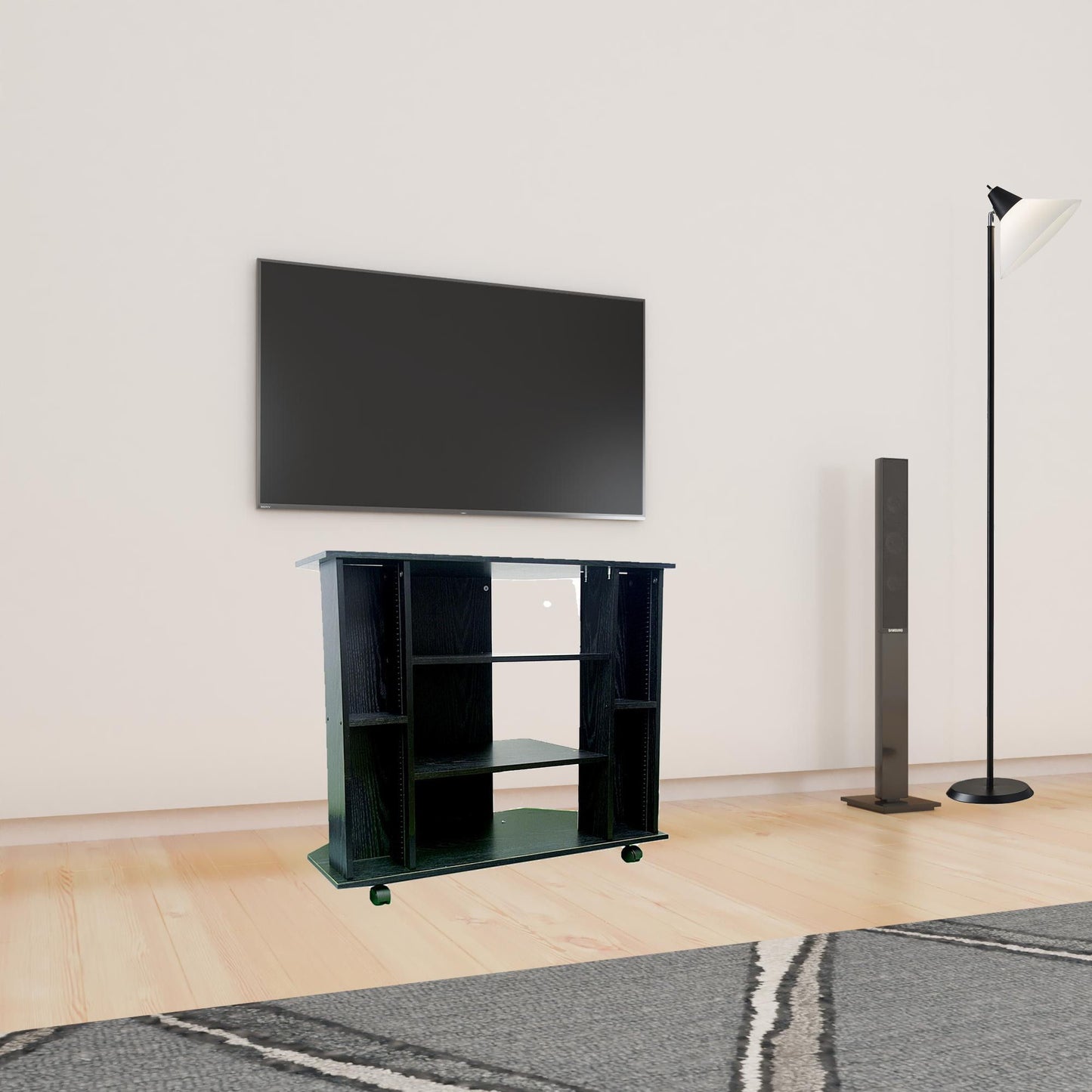 Open Shelving, TV Stand - Black