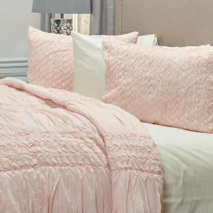 Twin Cotton 300 Thread Count Machine Washable Down Alternative Comforter - Pink