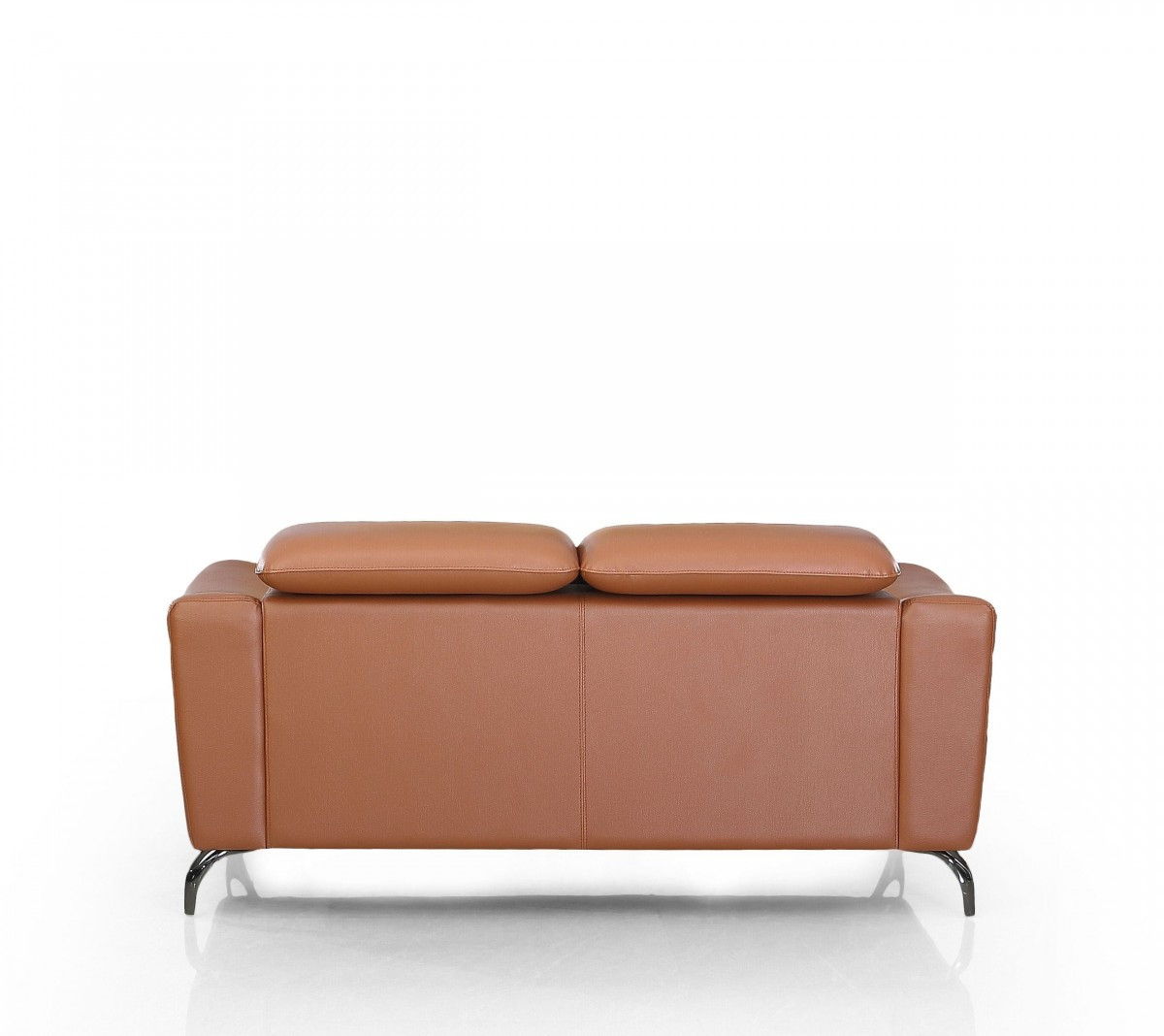 Urban Leather Adjustable Headrest Loveseat - Brown