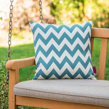 Marisol Chevron Square Pillow - Teal