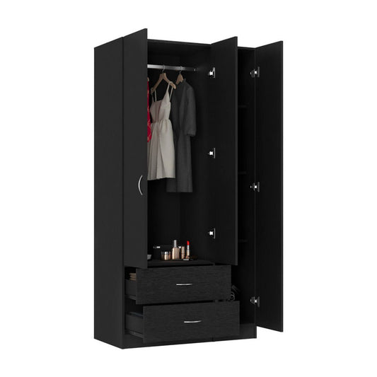 Combo Dresser 2 Drawer - Black