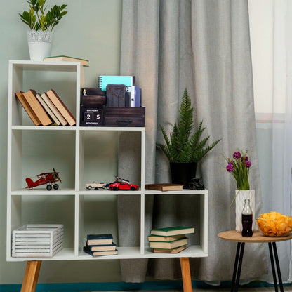 Rustic Wood Desk Or Counter Organizer - Black