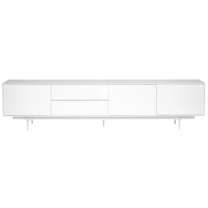 ManufactuRed / Wood Cabinet Enclosed Storage TV Stand - White