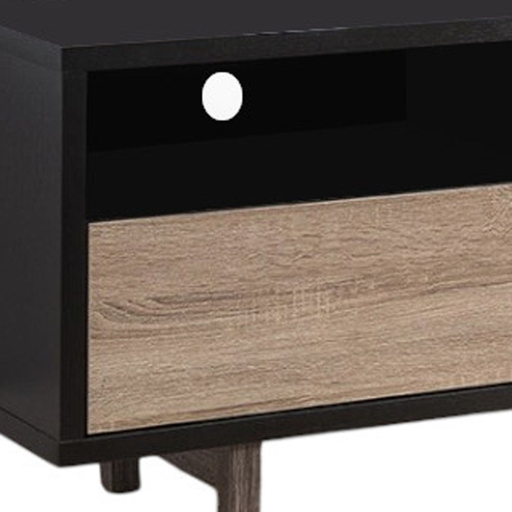 Enclosed Storage, TV Stand - Brown / Black